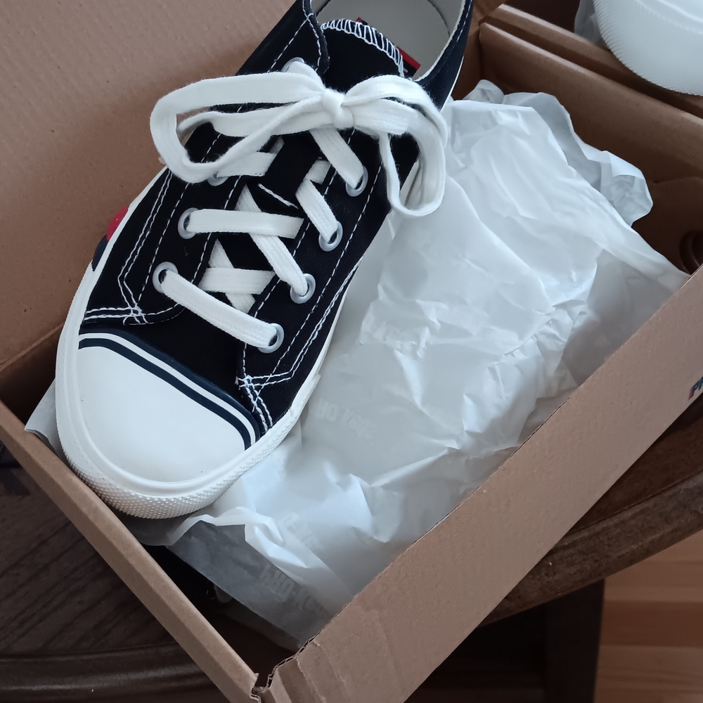 Classic Black and White Kids Sneakers